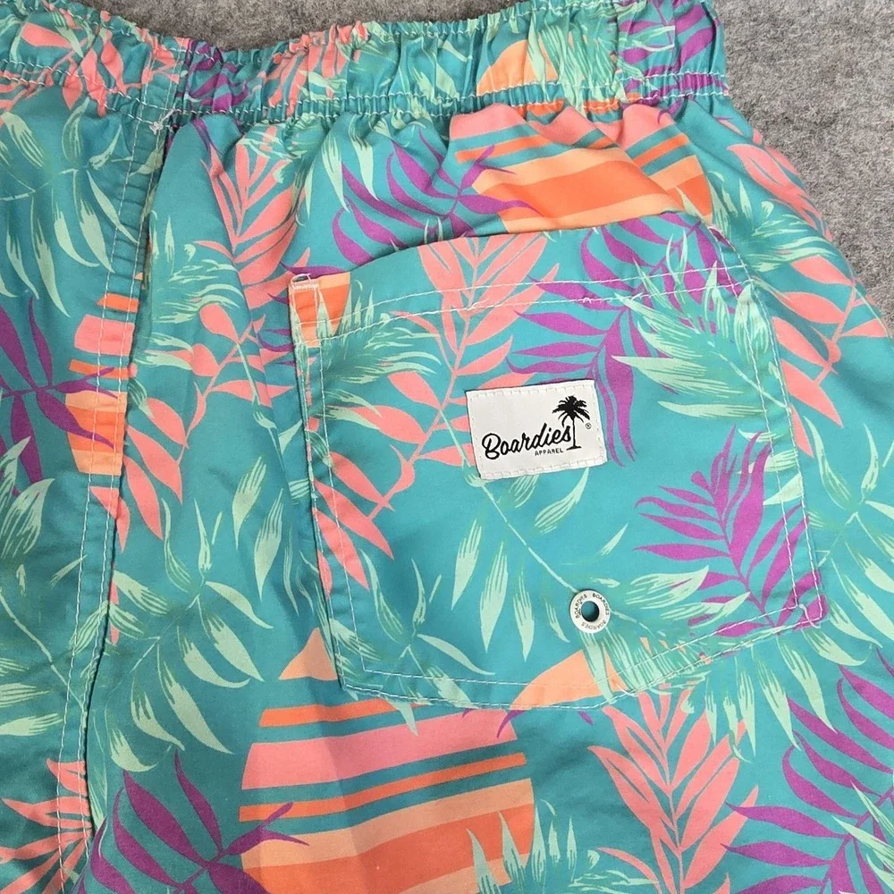 Boardies Apparel Shorts Mens‎ Large Multicolor Tropical Swim Trunks Quick Dry